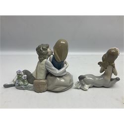 Two Lladro figures, comprising Wistful Centaur no 5319 and Precocious Courtship no 5072, both with original boxes, largest example H15cm