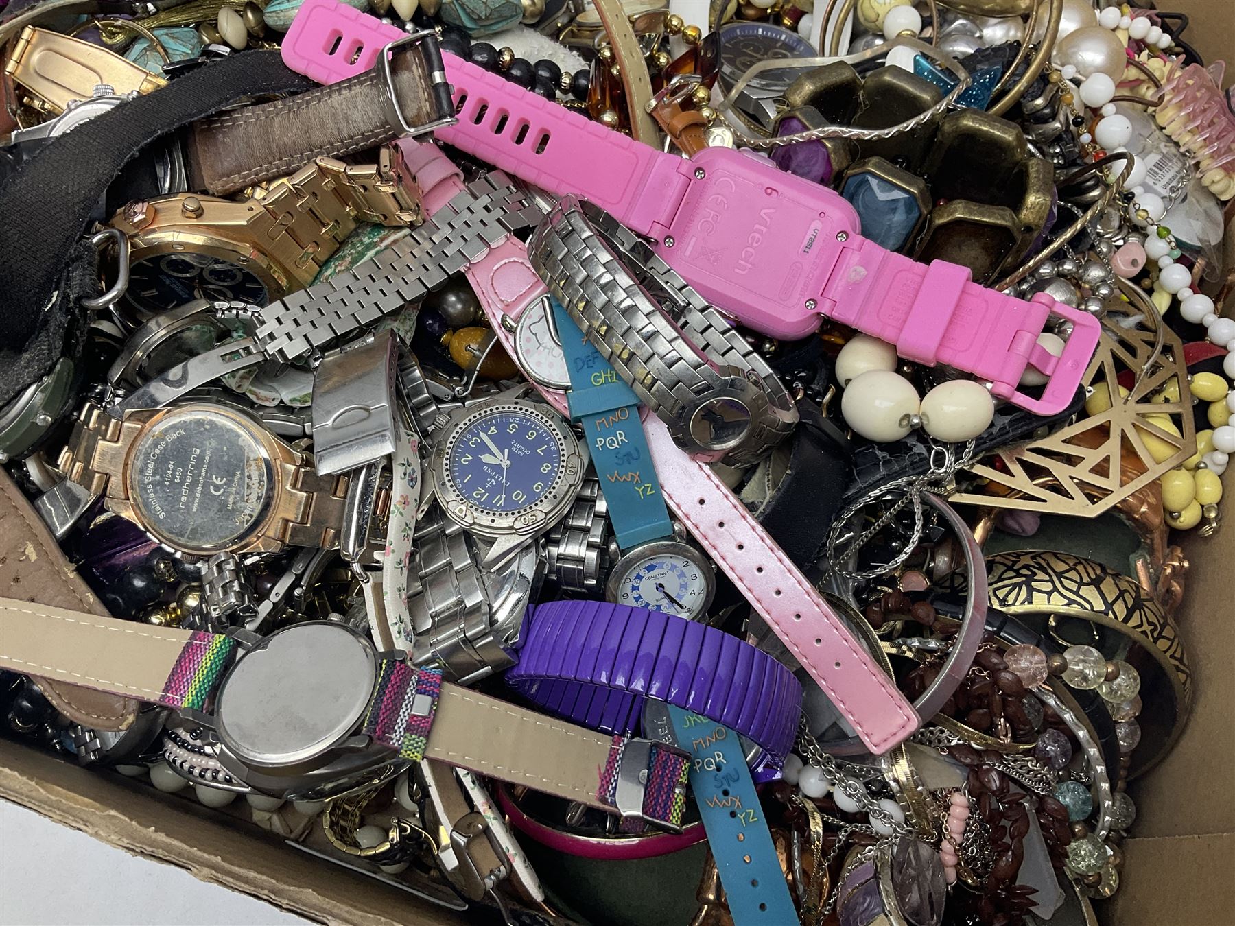 Large collection of mainly costume jewellery with some silver jewellery and watches to include Maurice Lacroix