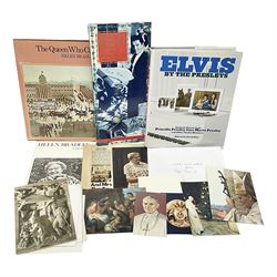Helen Bradley signed presentation book; quantity of letters and cards from the Pope John Paul II 1970s-1990s; and two Elvis items