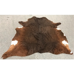  Brown and white cow hide, 220cm x 220cm  