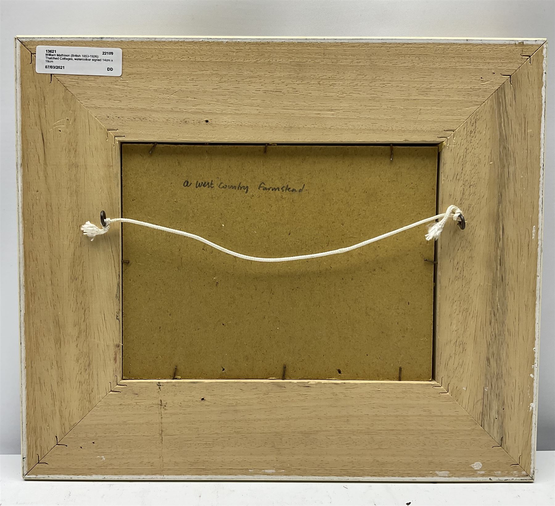 James W Milliken (British 18871930) Thatched Cottages, watercolour