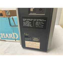 Alba TR10 Portable black and white TV with 3 band radio and Matsu travel clock radio together with quantity of various tools and Sparklets Limited soda syphon, together with BOC soda syphon, Serial No. Shuz, tallest example H32cm