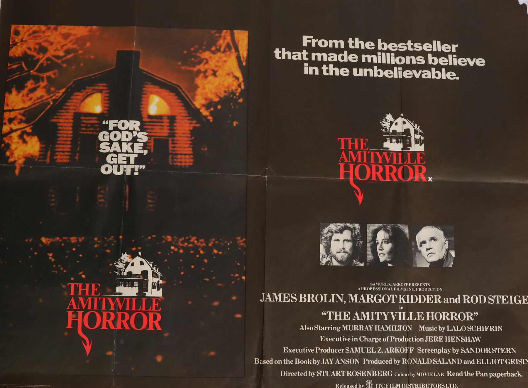 Nine film posters, including Saturn 3, Airplane, Amityville Horror, 10 and five Oscar Winners examples given free with The Times in 2007