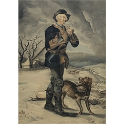 H D B after Thomas Barker (British 1769-1847): 'The Woodman', watercolour signed with monogram HDB and dated 1799, 58.5cm x 43.5cm 