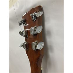 1980s Korean Hondo H732 ML six string electric guitar, with walnut finish, L100cm