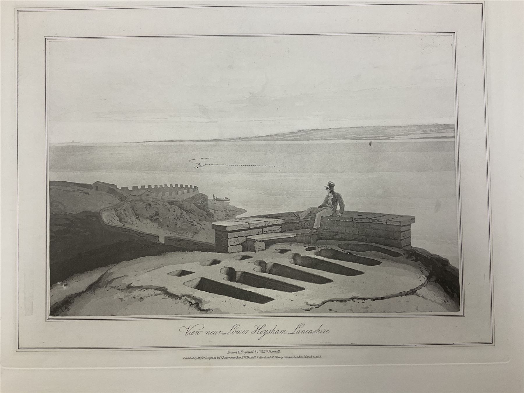 William Daniell RA (British 1769-1837): Scarborough, Whitby, Flamborough, Whitehaven, Tynemouth, Holy Island, Lancaster, et al., set of nineteen aquatints 23cm x 30 cm (19) (unframed)
