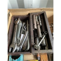 Selection of tools, spanners, saw blades and other tools - THIS LOT IS TO BE COLLECTED BY APPOINTMENT FROM DUGGLEBY STORAGE, GREAT HILL, EASTFIELD, SCARBOROUGH, YO11 3TX