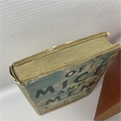 John Steinbeck; Of Mice and Men, first edition, second printing, New York: Covici Friede, 1937, 2nd printing with 'loosely' to page 9 and The Moon is Down, fist edition, Windmill Press, Surrey 1942