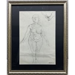 Roger de la Fresnaye (French 1885-1925): Female Nude Study, pencil signed with the Artist's Stamp 40cm x 27cm