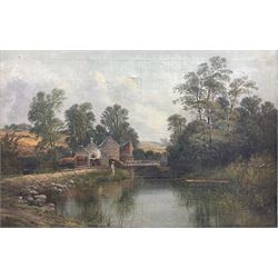 Robert Weir Allan (Scottish 1852-1942): Fisherman at 'Wood Mill Nr. Southampton', oil on canvas signed, titled verso 40cm x 60cm