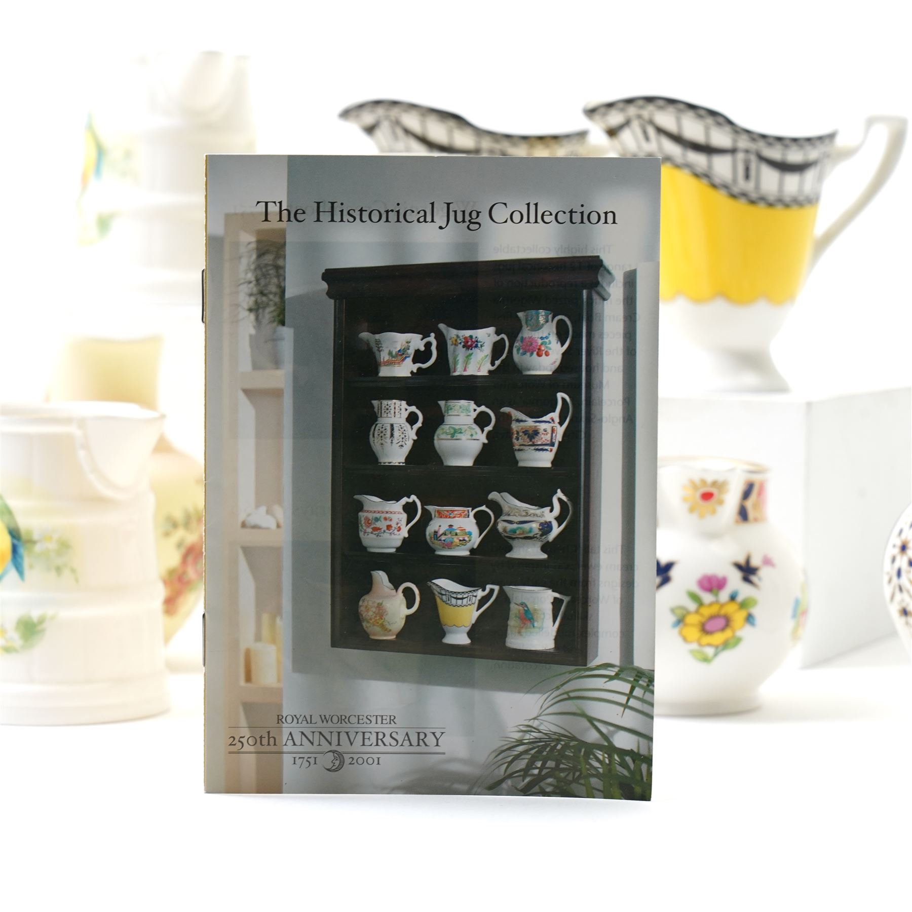 Set of twelve Worcester Historical Jug Collection together with additional Rail and Chain, Blush Ivory and Kingfisher Barrel  pattern jugs, boxed (15)