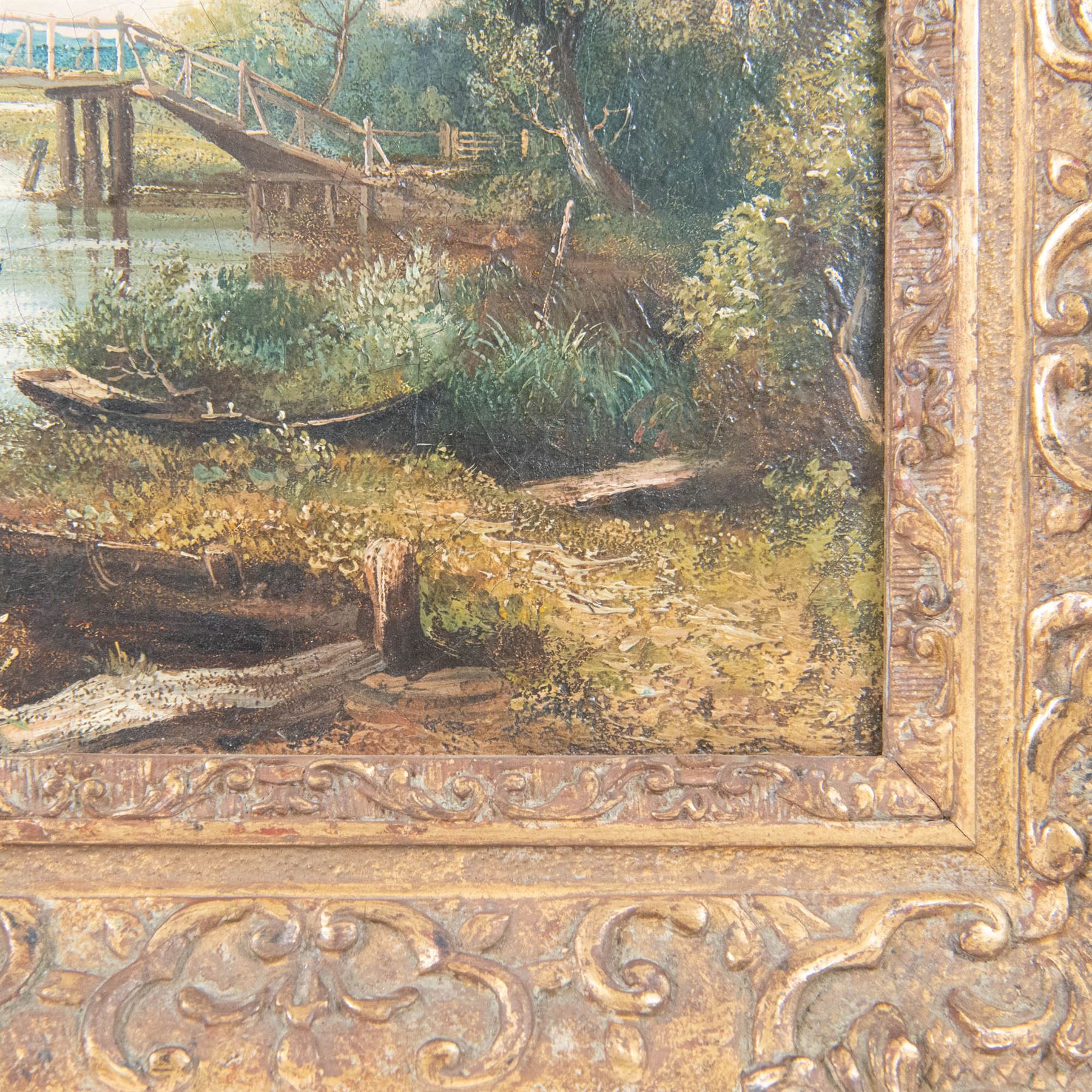 Joseph Paul (British 1804-1887) after John Constable (British 1776-1837): 'View on the Stour near Dedham', early 19th century oil on canvas c.1840 unsigned, labels verso 42cm x 53cm 
Provenance: with The City Gallery, London