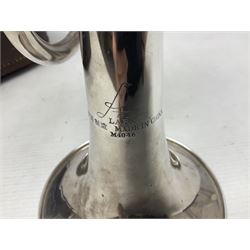 Lark M4046 silver plated cornet L34cm; in carrying case with mouth-piece