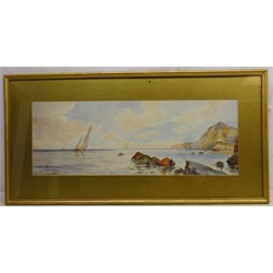  Thomas Sidney (19th/20th century): 'Lantern Hill Ilfracombe', watercolour signed and titled 24cm x 65cm   