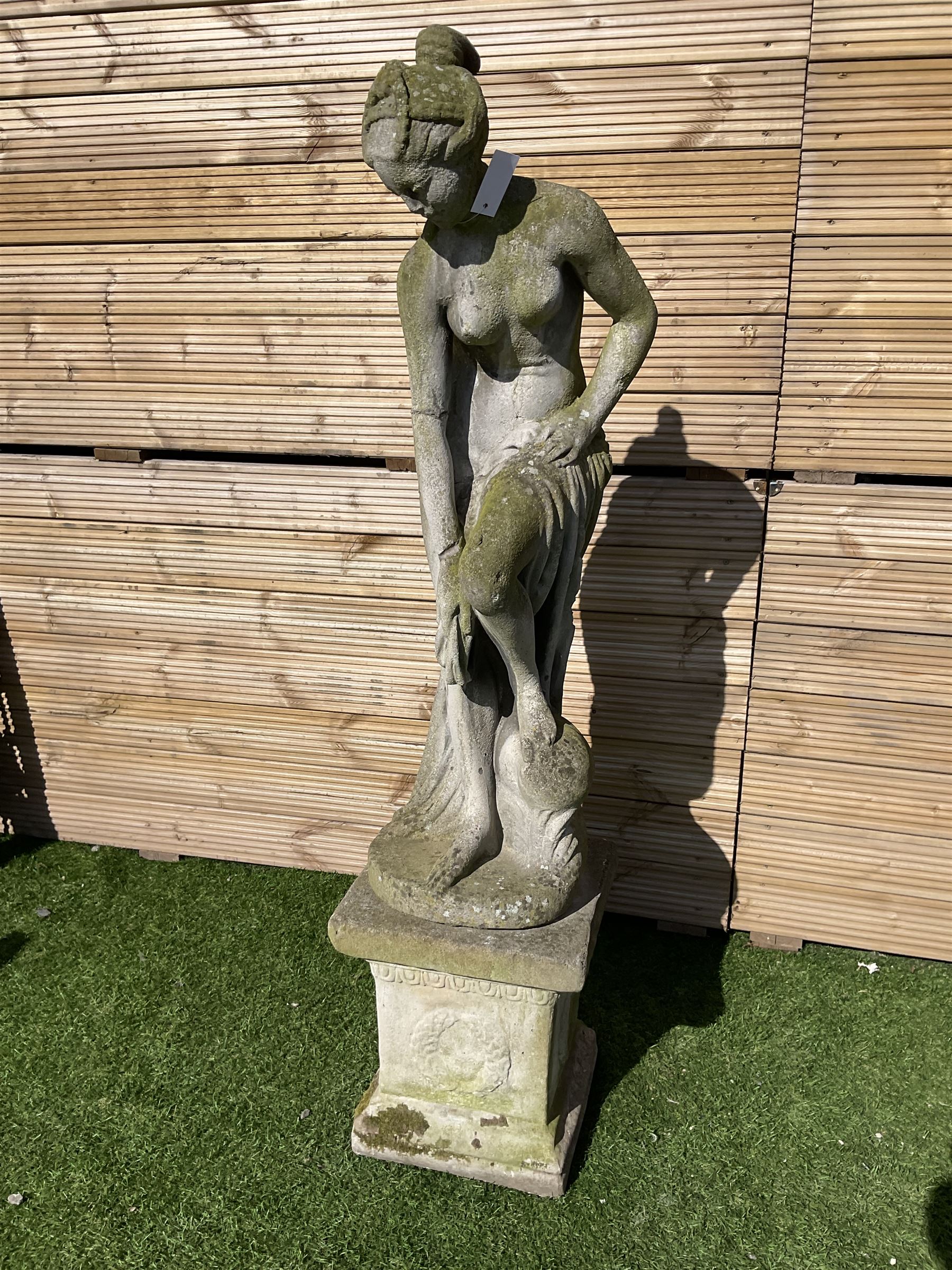 Cast stone garden statue figure - THIS LOT IS TO BE COLLECTED BY APPOINTMENT FROM DUGGLEBY STORAGE, GREAT HILL, EASTFIELD, SCARBOROUGH, YO11 3TX