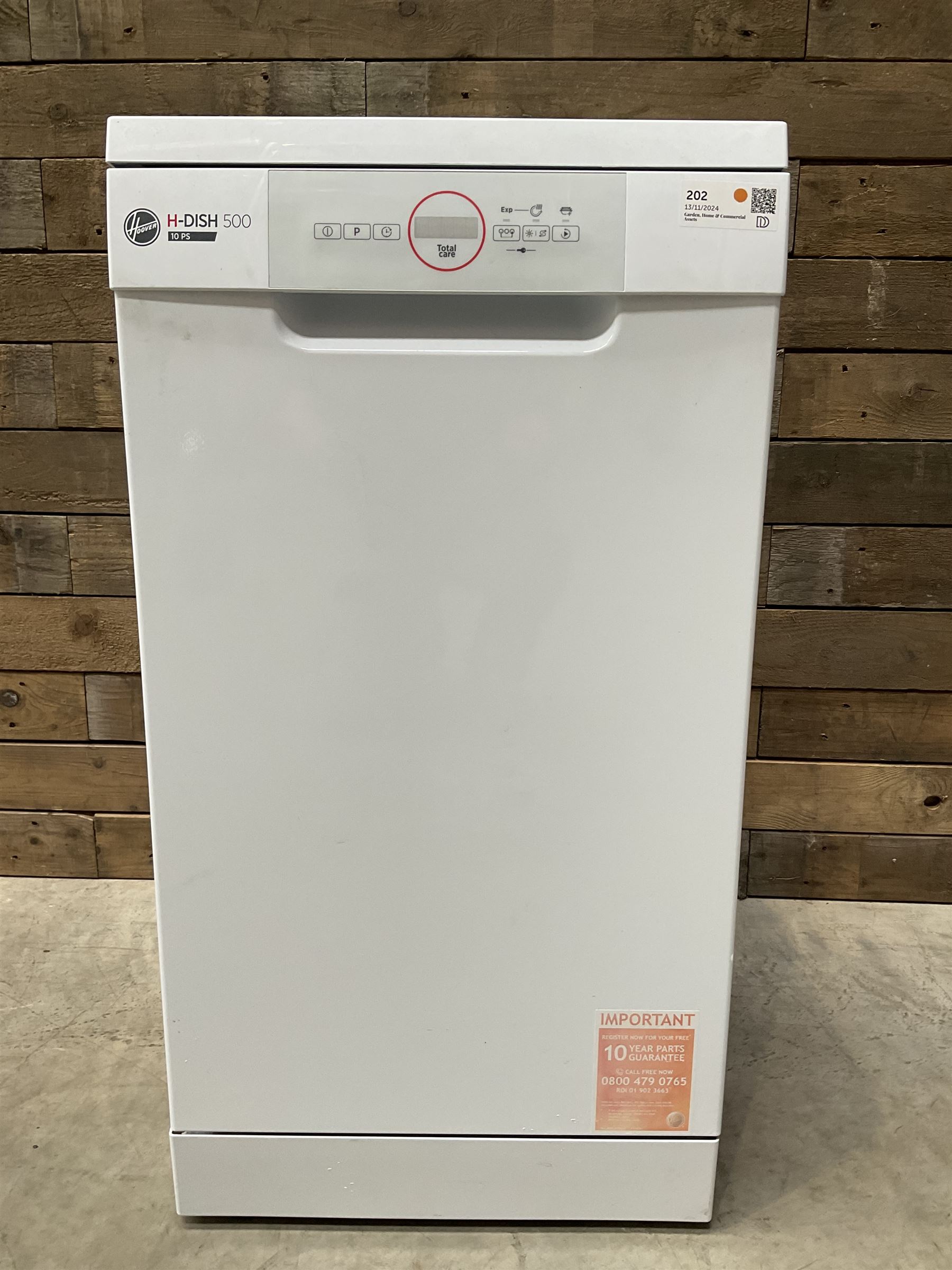Hoover H-Dish 500 slimline dishwasher