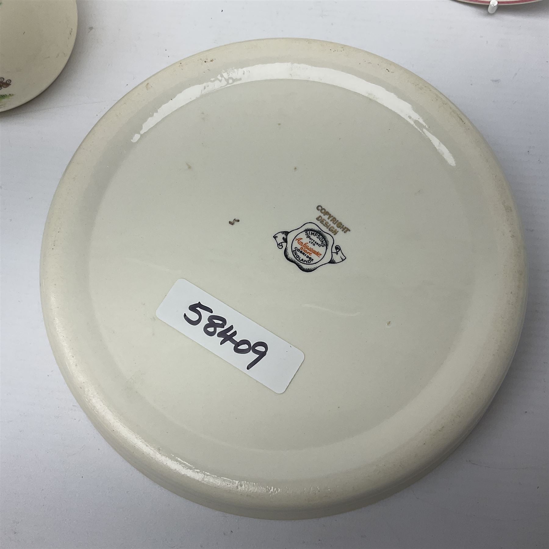 Four pieces of Mabel Lucie Attwell and Bunnykins nursery ware