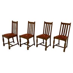 Set of four oak chairs