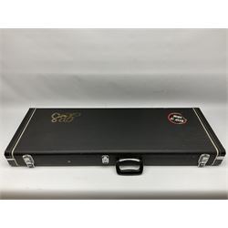 Burns Club Series Marquee electric guitar in fiesta red with maple fretboard; serial no.2002491 L100cm; in hard case with GuitarKes service and set-up certificate dated January 2022