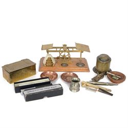 Cheroot holder with 9ct gold collar, silver cheroot holder, two cigar /cigarette cutters, ...