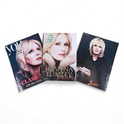 Joanna Lumley signed autobiography 'Absolutely', together with two signed  'You' magazine covers