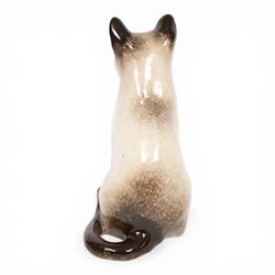 Winstanley pottery cat, signed beneath, H23cm