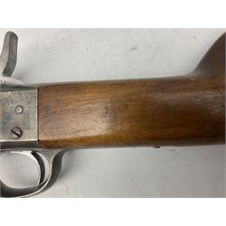 19th century Swedish Remington 8 by 58mm rolling block single action sporting rifle, dated 1888, with 82.5cm barrel marked with a Swedish crown and J.B. G.M., serial no.9775, L124cm FIREARMS CERTIFICATE REQUIRED OR RFD