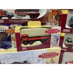 Corgi/Lledo - twenty six mostly ‘Trackside’ 1:76 scale model die-cast vehicles to include Corgi limited edition DG198001 Scammell Contractor Trailer & Transformer Load; together with Lledo Trackside Eddie Stobart ES1002 2 Piece Tin Plate Depot & AEC Platform Trailer; all in original boxes (27) 