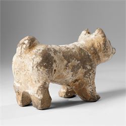 Chinese figure of a dog, probably Han Dynasty, W18cm