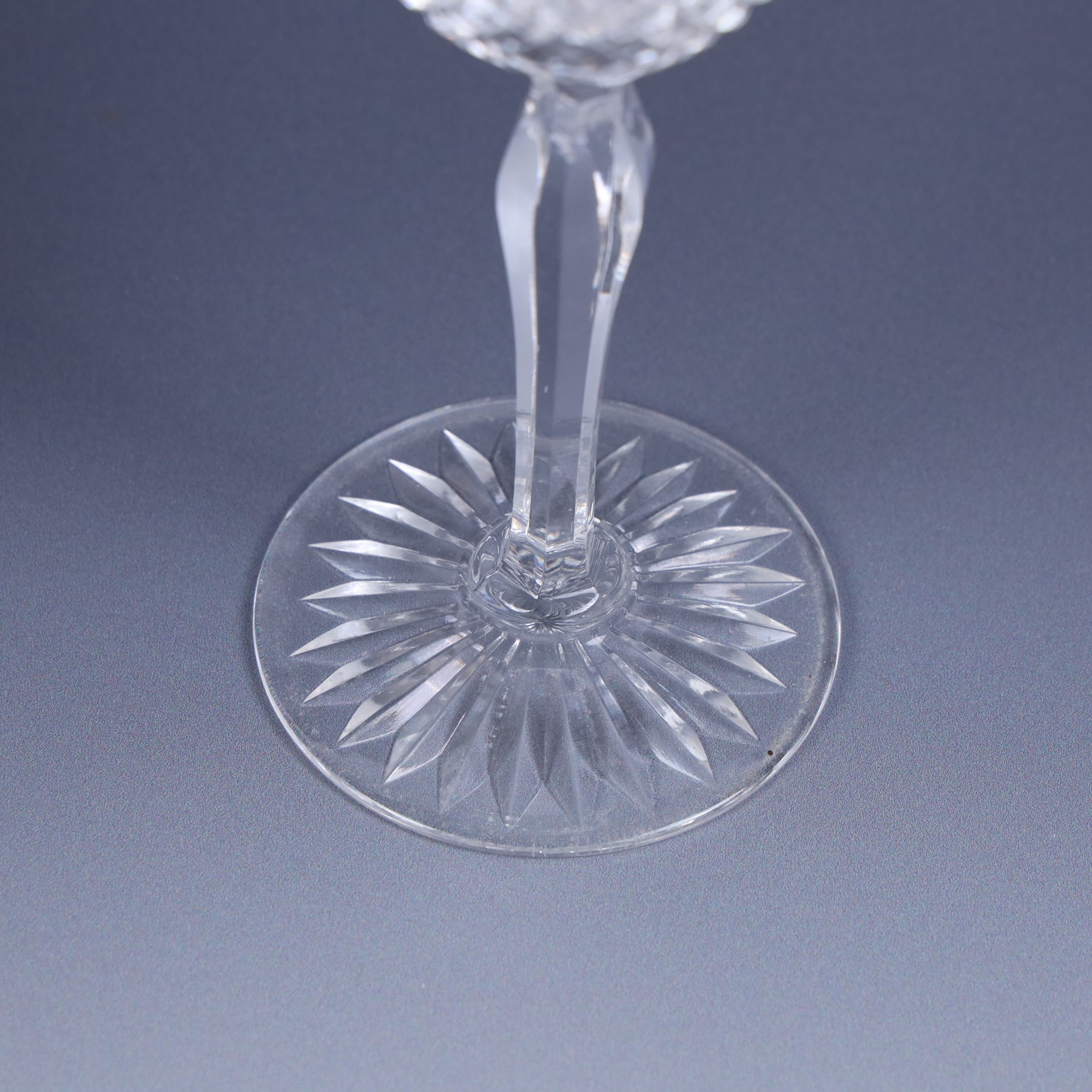 Set of five Stuart Crystal wine glasses and a Edinburgh Crystal thistle glass