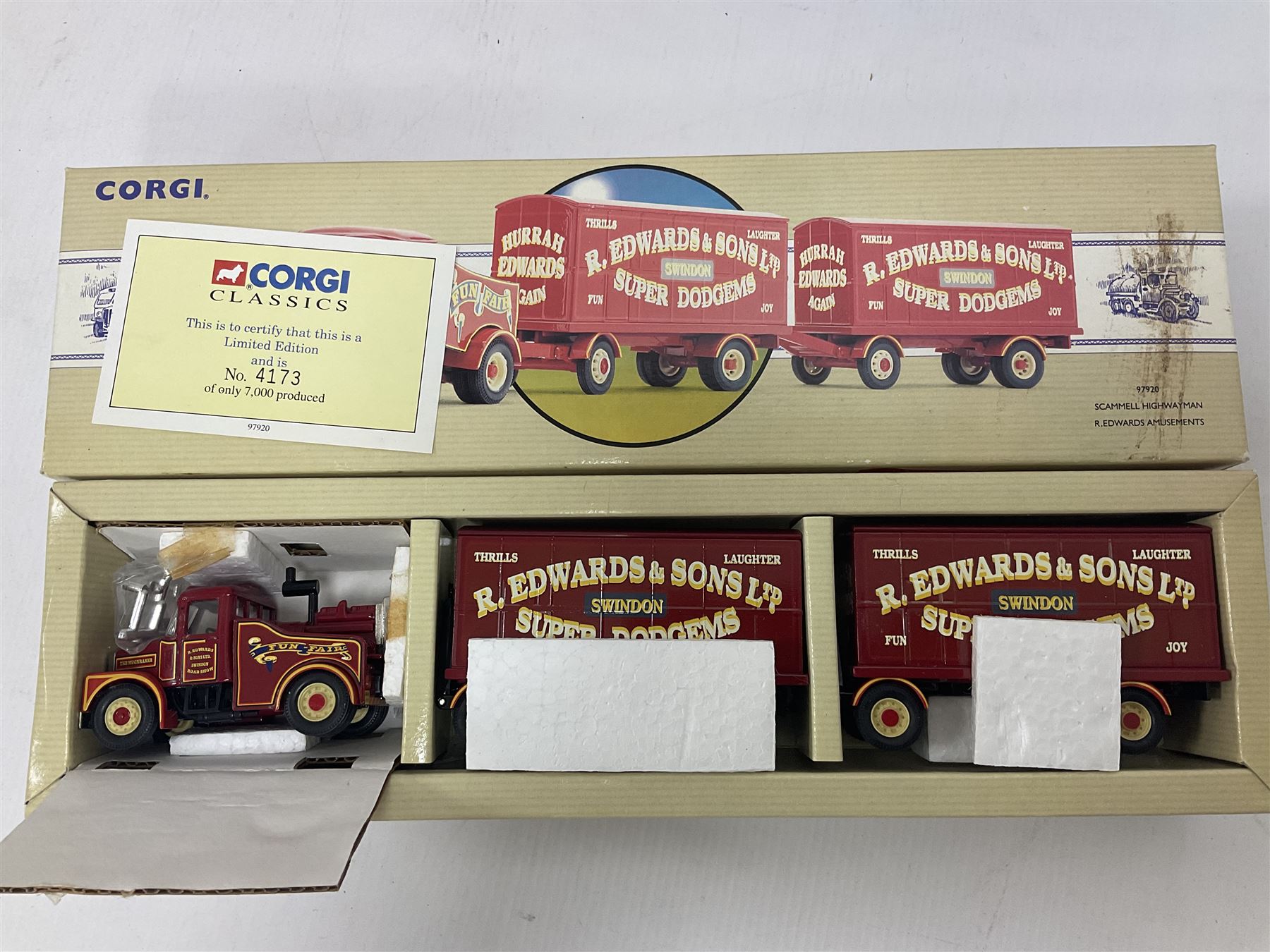 Corgi - various models both boxed and loose to include Dibnahs Choice 1 50 scale 80308, Classics 31702 and 97920, along with loose 1937 Rolls Royce 111 Sedance de Ville model, further mostly Showmans Range models and assembled fairground kits