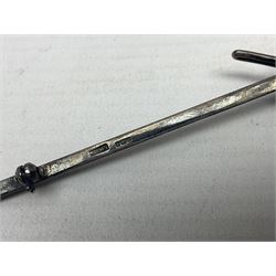 Scottish silver Ola Gorie arctic tern brooch and a matching pair of earrings, 9ct gold stud earrings, collection of costume jewellery, three wristwatches including Ingersoll and Rotary, a Freeman's Alright pocket watch and a continental silver fob watch stamped 935