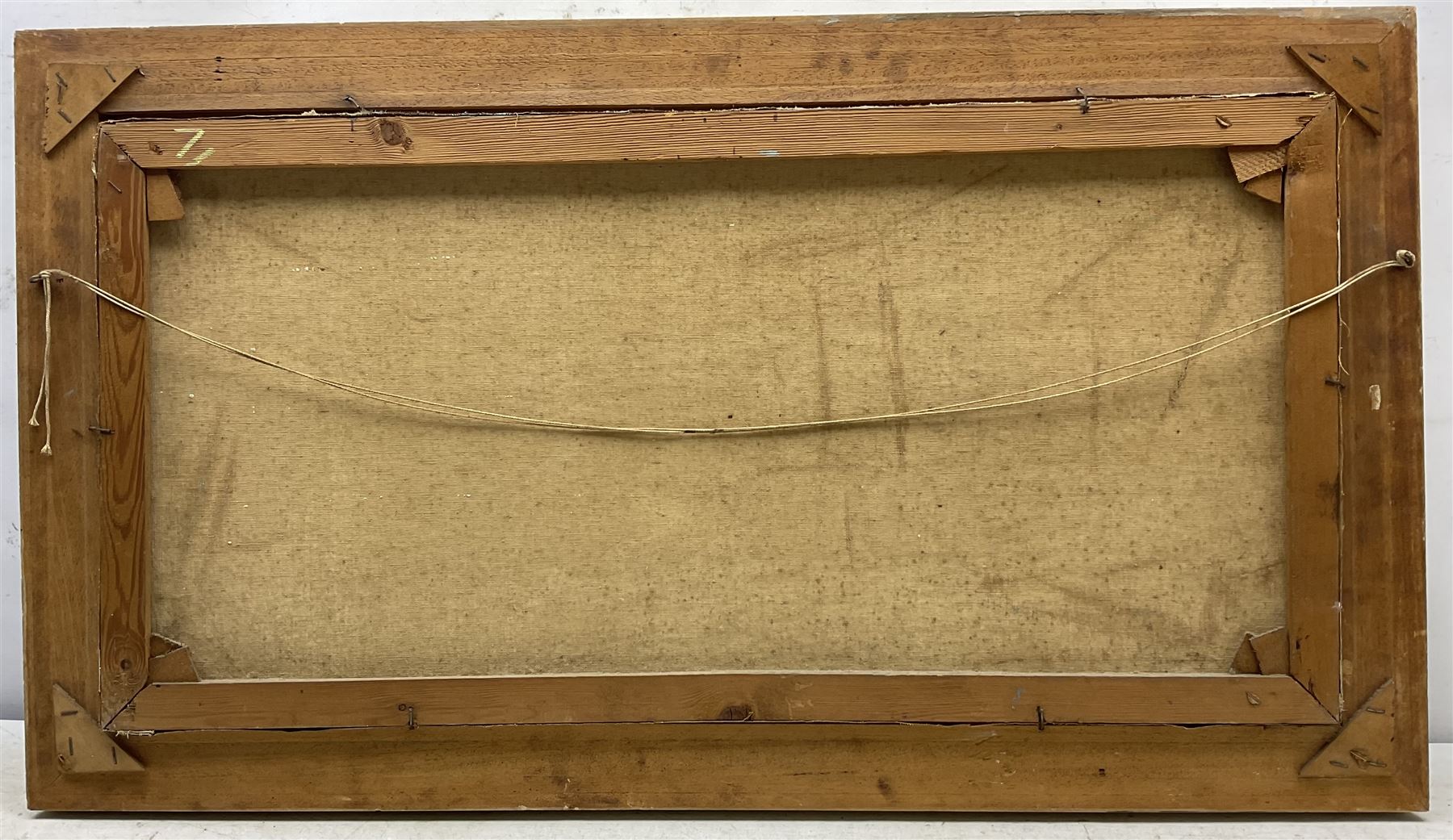 Continental School (Late 20th Century): Villa beside Lake Como, oil on canvas signed 'Giano' 38cm x 79cm