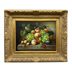 I Biachi (Continental 20th century): Still Life of Fruit, oil on panel signed 28cm x 38cm