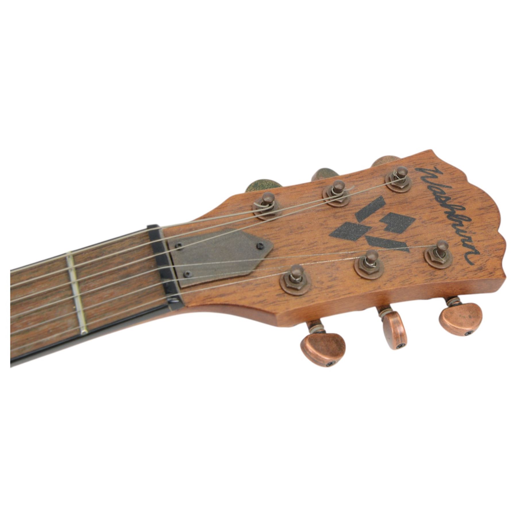 Washburn HB-32DM hollow body electric guitar, in distressed matte finish, serial no. SI070500032, contained within a Washburn soft carry case, guitar length L106cm