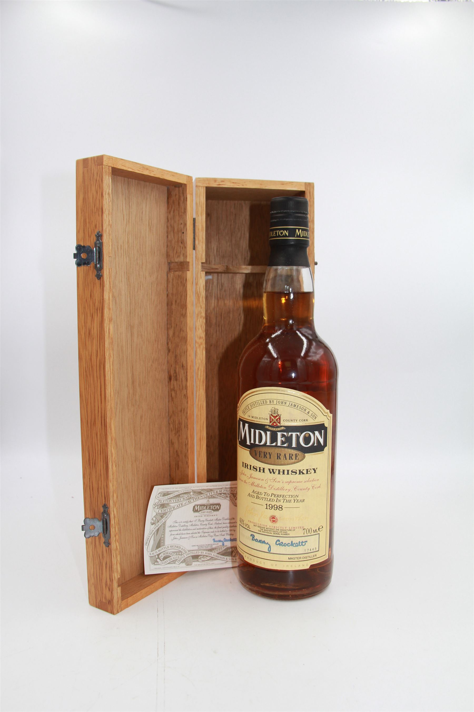 Midleton, 1998 very rare Irish Whiskey, 700ml, 40% vol, in presentation box