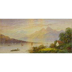  Lakeland Landscapes, two 19th century watercolour signed and dated '95 by L Lewis 17cm x 35cm (2)  