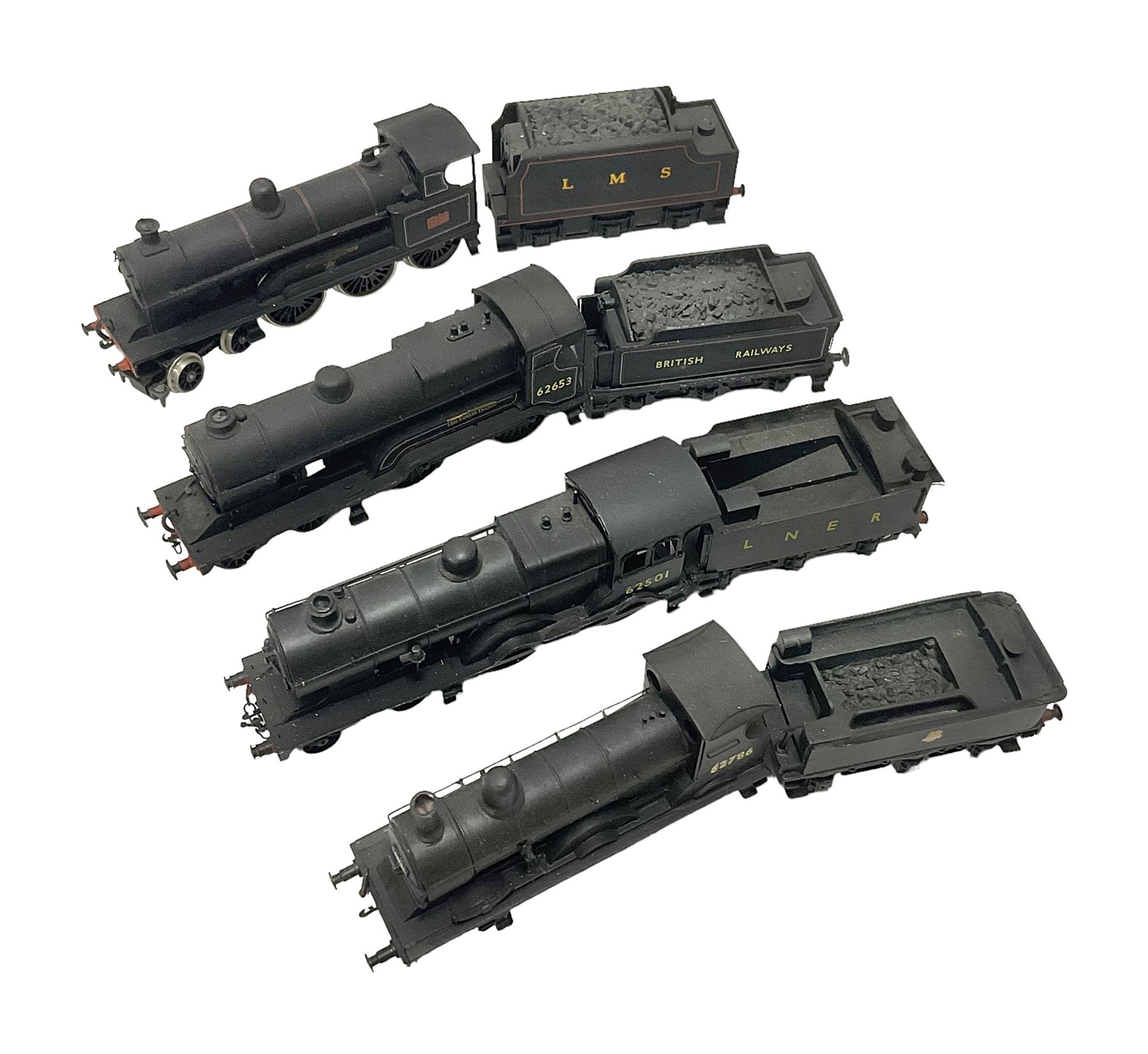 00' gauge - four kit built steam locomotives and tende