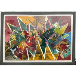 Kane Cunningham (British 1961-): 'Flash Bang Wallop!', watercolour on Arches paper, signed and titled verso 103cm x 153cm