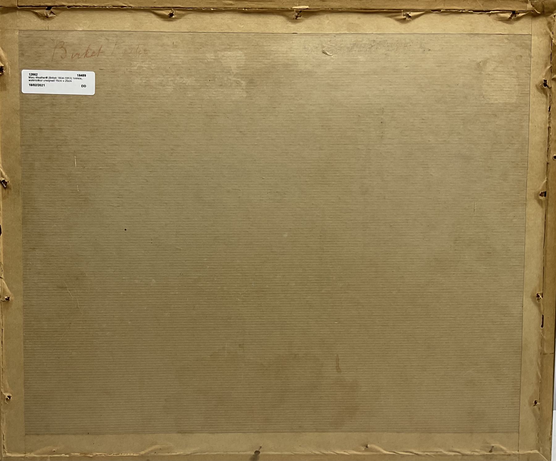 Mary Weatherill (British 1834-1913): Venice, watercolour unsigned 15cm x 20cm