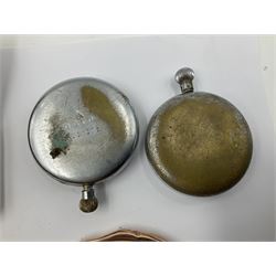 Jaeger-Le Coultre military pocket watch, the back case engraved G.S.T.P 037076, with broad arrow, together with a Pratima stop watch, 9ct gold bar brooch with clip, 9ct gold bangle with metal core, pair of gold plated spectacles and a set of Simmons sovereign scales, in original box