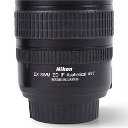 Two Nikkor lenses, comprising AF-S DX 12-24mm 1:4G ED serial no. 259461 and Zoom-Nikkor 43-86mm 1:35 zoom serial no. 1047648