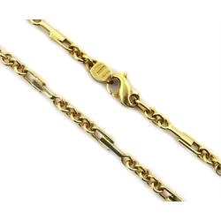  18ct gold chain link necklace, approx 19.6gm  