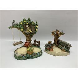 Thirty four Hummel figures by Goebel, to include Strolling With Friends, Oh No! and The Little Pair, together with Hummelscapes including Treehouse Treats and Bee Happy