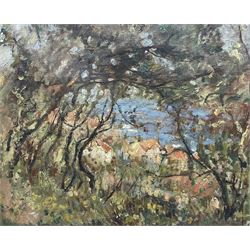 Frederick William Jackson (Staithes Group 1859-1918): View Through the Trees - Runswick Bay, oil on canvas signed 35cm x 43cm