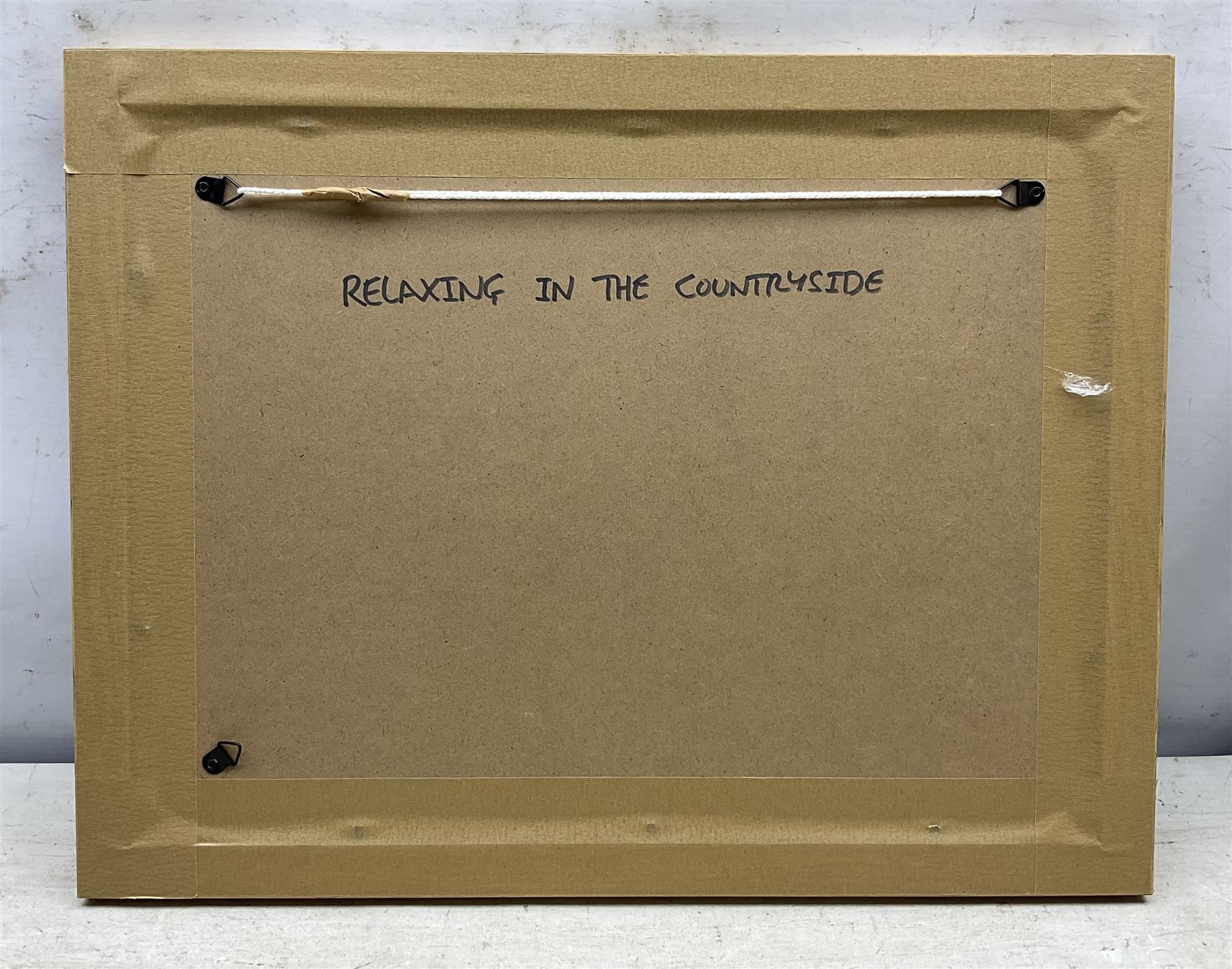 Gordon Barker (British 1960-): 'Relaxing in the Countryside', acrylic on paper signed, titled verso 25cm x 34cm 