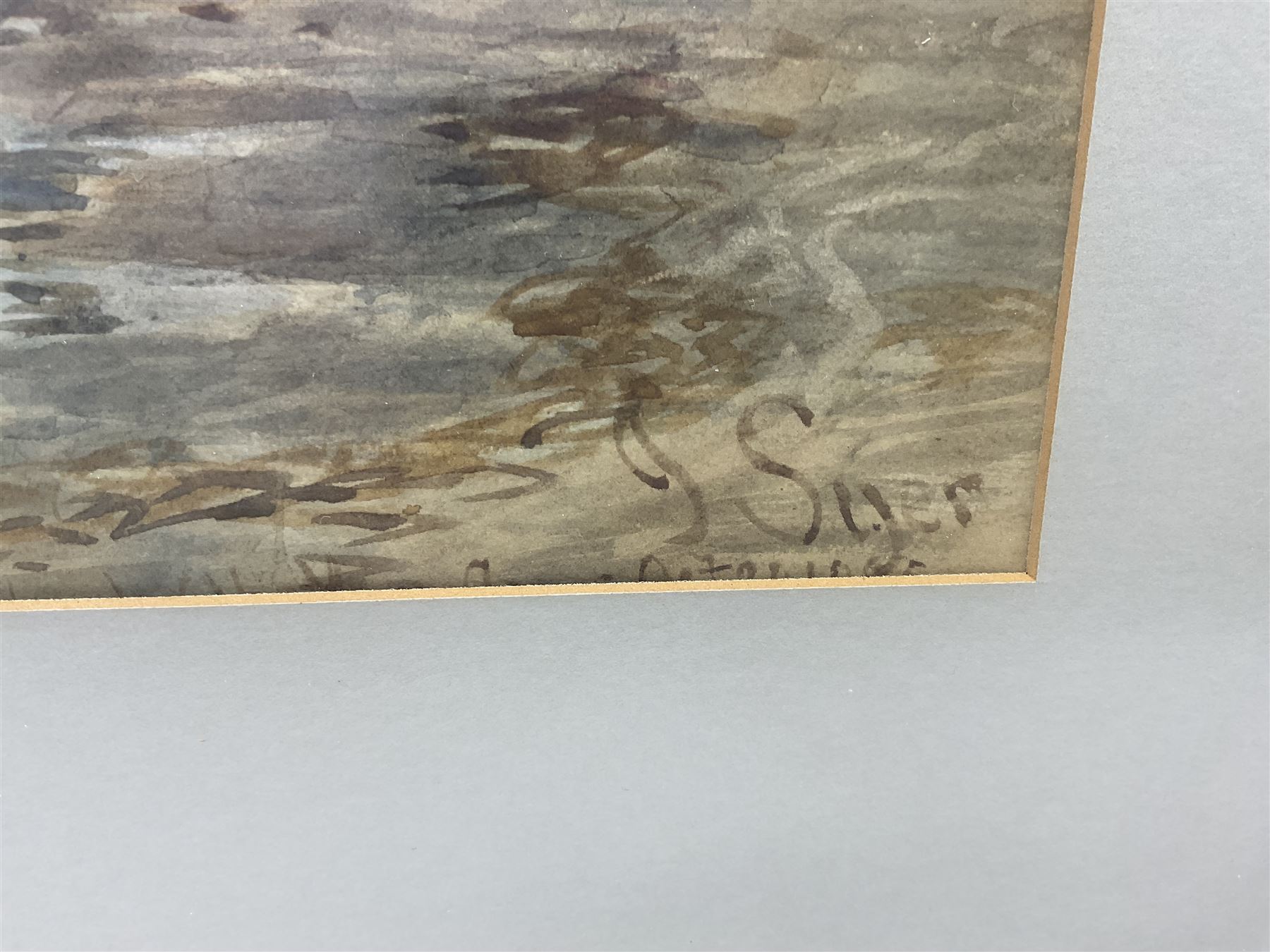 John C Syer (British 1844-1912): Rescuing a Ship at Upgang near Whitby, watercolour signed, indistinctly titled beneath the mount 46cm x 67cm