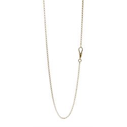Gold cable link necklace stamped 9ct, with clip hallmarked, approx 8.76gm