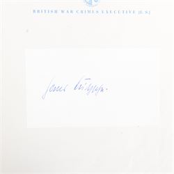 Nuremburg Trails; original signature of Hans Fritzsche Editor Chief of German News Agency, Properganda and Wireless  