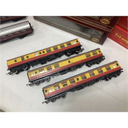 Various makers ‘00’ gauge - twenty three passenger coaches to include buffet cars, sleeping cars, utility van, Pullman coaches etc; mostly Hornby/Tri-Ang boxed (23) 
